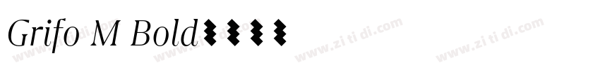 Grifo M Bold字体转换